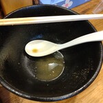 煮干し中華そば 一剣 - ミセス綺麗に完食