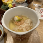 ホテル鹿の湯・花もみじ - 割山椒（桜豆腐　海老　雲丹餡）