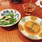 富錦樹台菜香檳 - 野菜とチキンの炒め物　豆腐の煮込み