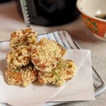 学大酒場エビス参 - 紅しょうがと枝豆のつまみ揚げ♪口に広がる爽やかさが堪らない！