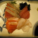 力丸 法善寺横丁 炉ばた焼 水かけ茶屋 - お造り盛り合わせ（これだけ６００円）