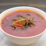 焼肉あさだ - ユッケジャンスープ　あさだでもよく注文の入る人気の逸品♪クッパもオススメです。