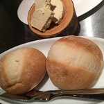 2 pieces of freshly baked bread ~with today's butter~