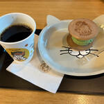 たまカフェ - ジェラートサンドセット（抹茶）税込580円