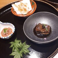 のどぐろ専門店 赤坂 かなめ - 先付け３種。マジでこれだけでお酒が進む(^ω^)