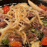 男のイタリアン居酒屋 suEzou JAPAN - ホタルイカと春野菜のアヒージョ(968円)
