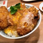 とんかつ小田保 - 最後のカキフライをかつ丼で！