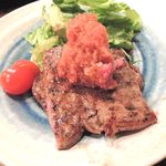 炭火焼　割鮮　煉 - 【再訪H25.1】　ステーキもお肉がやわらかいんだなぁ～♪