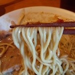 麺屋 極鶏 - 中太ストレート麺～♪コシがあって旨～い麺！(^o^)丿