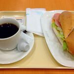 ドトールコーヒーショップ - ミラノサンドＡセット 681円