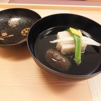 京夕け　善哉 - 白魚のお椀