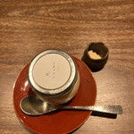 割烹 隆 - お昼のコース９６８０円。抹茶も良かったですが、こちらも濃厚かつ後口良く、とても美味しかったです（╹◡╹）