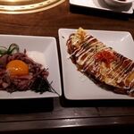 ワンカルビ - ローストビーフユッケ風、オムそば　2022.5