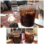 珈琲館 - ◆ドリンクは選べますので「アイスコーヒー」を。 ここの珈琲はコクと旨味を感じて美味しい。