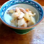 東鮨 - 突き出し　筍　イカ、エビ酢味噌
