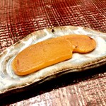 青空 - 炙り唐墨　見た目通りの旨さで国稀が進む♫