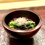 青空 - 一品目のせりのお浸し