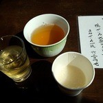 古式手打ちそば泉 - お茶、梅酒、どぶろく試飲いただきました♪