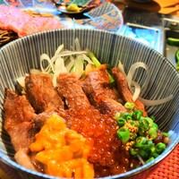 北新地 焼肉 菊地 - サーロインステーキ痛風丼