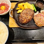 黒毛和牛バル 腰塚 - 腰塚ハンバーグ&腰塚ステーキ＋コンビーフ