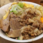 ラーメン一文路 - まぜそば脂増し＋チーズ　800＋50円