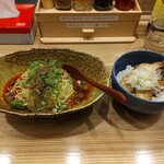 汁なし担担麺 くにまつ - 新味と小チャーシュー丼