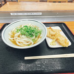 いきいきうどん - かけうどん小&とり天