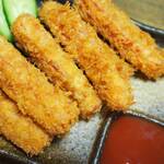 卓 - つまみハムカツその２