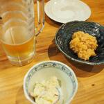 卓 - 付け出し、まこの煮付け