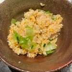 仁修樓 - 炒飯～発酵した魚　鶏もも肉　XO醤　新生姜　レタス