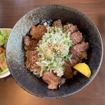 Jukusei Yakiniku Juu - カルビ&ハラミ丼 ネギ塩