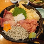 Kaisen Diya Suehiro - 三色丼(ごはん大盛)