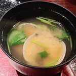 ステーキハウスハマ - ハマランチ 5500円蛤の味噌汁