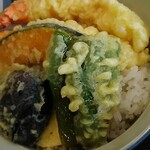 そば処 久楽 - ピーマンをズーム♪