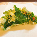 天麩羅 季節料理 きょう悦 - ウニの天ぷら