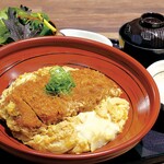 Okinawa pork loin cutlet and egg tojidon