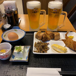 Sauna Ando Kapuseru Hoteru Ruma Puraza - ビールはどーせ飲むので2杯オーダー