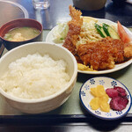 天寶 - 海老&ヘレカツ定食　800円