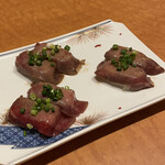 完全個室 肉寿司 彩・八馬  - 牛タンの肉寿司。美味し。