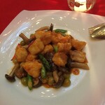 中国料理 陽明殿 - 真鯛と季節野菜の辛子炒め