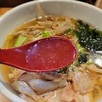 肉そば鶏中華最上川 - 肉そば 冷のスープ