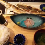 うみからそらへ - うみそら定食 カマスの塩焼き  1000円 