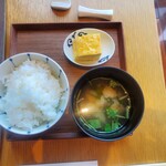 日本橋浅田 - ご飯に味噌汁、だし巻き玉子