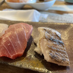 中央市場 ゑんどう - 二皿目（中とろ＋炙りの太刀魚）