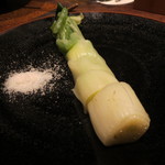 鳥茂 - 下仁田葱のホイル焼き