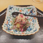 Nishiazabu Ootake - 柔らかく炊いた茄子、鯵のなめろう、茗荷
