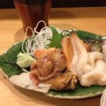 かねます - 貝盛り（ミル貝、咲赤、鮑）