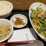 福満園 - チンジャオロース定食（880円）