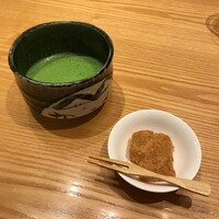 京都石塀小路豆ちゃ 有楽町 - デザートの抹茶と、わらび餅