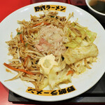 Yarou Ramen - 野菜炒め定食　焦がし醤油味（野菜並　400g　ご飯普通　180g）/マヨネーズトッピング
